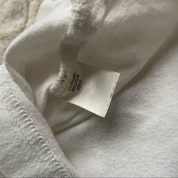 Victoria's Secret PINK | White Logo Cut Out Campus Crew Tee | Size Medium - Picture 10 of 12